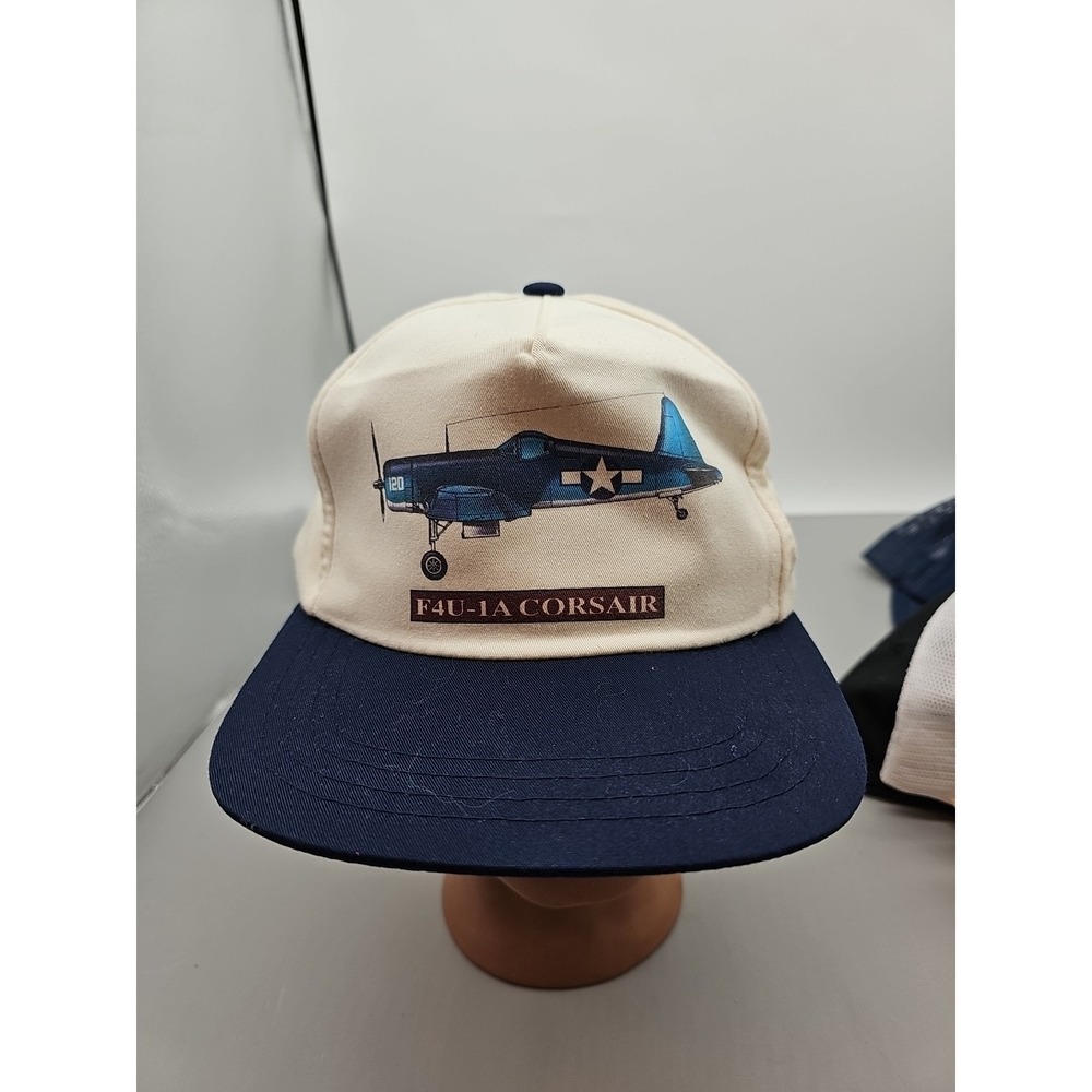 Vintage Vought Corporation Navy Corsair Aviation Trucker Cap Hat Plane